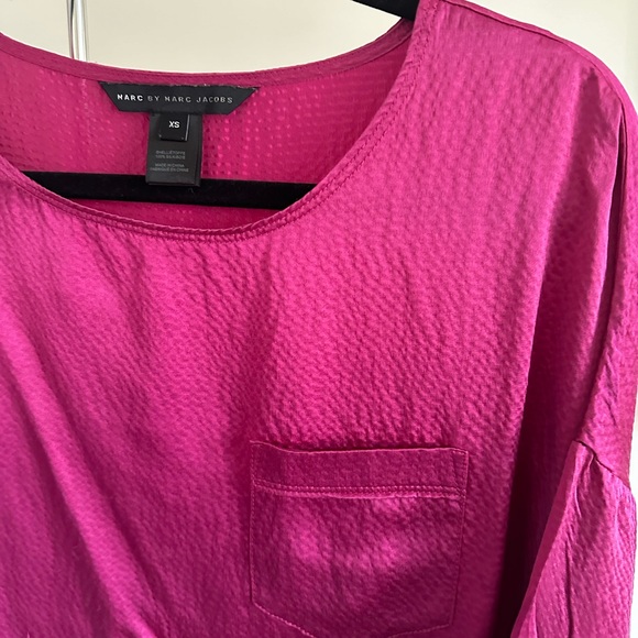 Marc Jacob’s 100% Silk Oversized Blouse Three Quarter Sleeve - Picture 4 of 4